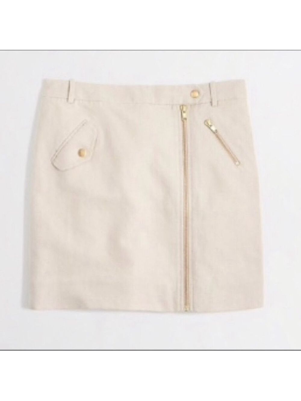 J. Crew Tan Beige Linen Utility Skirt - Picture 5 of 15